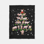 De liefdevolle kerstboom van het Varkenshaar die d Fleece Deken (Voorkant)