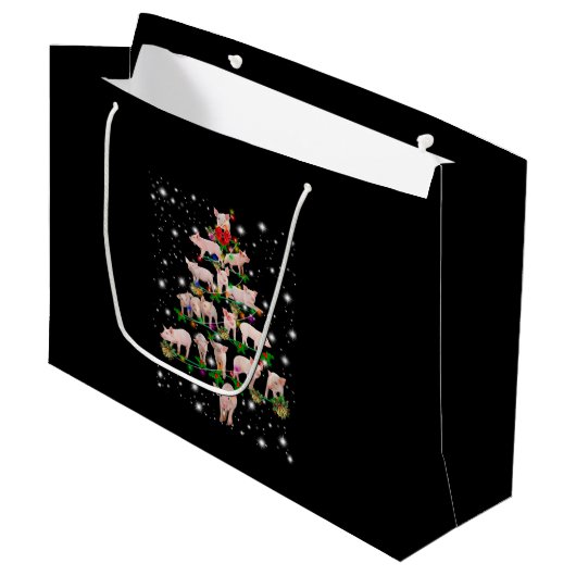 De liefdevolle kerstboom van het Varkenshaar die d Groot Cadeauzakje (Voorkant Gekanteld)