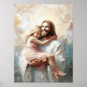 De liefdevolle omhelzing van Jezus, Christelijke S Poster (Voorkant)