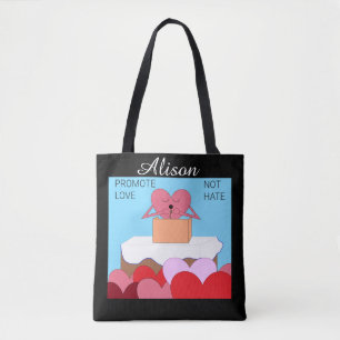 De liefdevolle speech van het hart tote bag