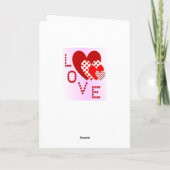 de liefdewenskaart van de douanetekst kaart (Achterkant)