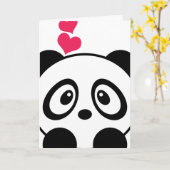 De liefdewenskaart van de panda kaart (Gele Bloem)