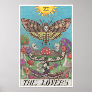 De Liefenden tarotkaart Poster