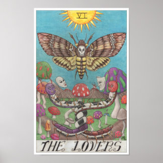 De Liefenden tarotkaart Poster
