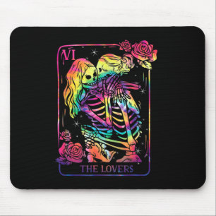 De Liefers Tarotkaart Goth Tie Dye Kussende Lesbie Muismat