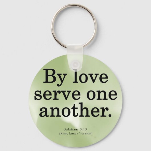 De liefhebbende Galatians 5-13 van de Dienst Sleutelhanger (Voorkant)