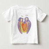 De liefhebbende Guardian Angels Heart Art Kind T-S (Achterkant)