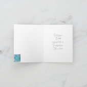 De liefhebbende Sympathikaart in de Blauwgroen Wat Bedankkaart (Binnen)