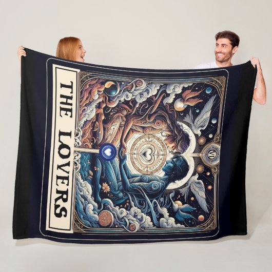 DE LIEFHEBBER Tarot Hemelse Man & Vrouw Soulmates Fleece Deken (In situ)