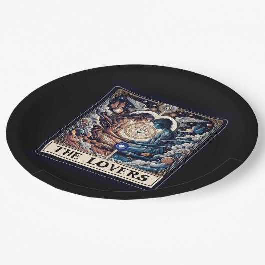 DE LIEFHEBBER Tarot Hemelse Man & Vrouw Soulmates Papieren Bordje (Gekanteld)