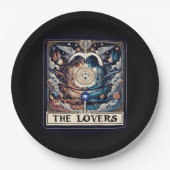 DE LIEFHEBBER Tarot Hemelse Man & Vrouw Soulmates Papieren Bordje (Voorkant)