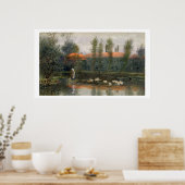 De liefhebber van William Morris werkt bij Merton Poster (Keuken)