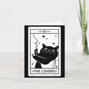 De Liefhebbers Kat Humor Tarotkaart Halloween Zwar Kaart