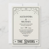 De liefhebbers Mystiek Zwart Tarot Kaart Bruiloft (Voorkant)