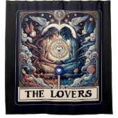 DE LIEFHEBBERS Tarot Celestial Man & Vrouw Soulmat Douchegordijn (Voorkant)