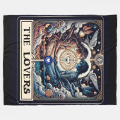 DE LIEFHEBBERS Tarot Celestial Man & Vrouw Soulmat Fleece Deken (Voorkant (Horizontaal))