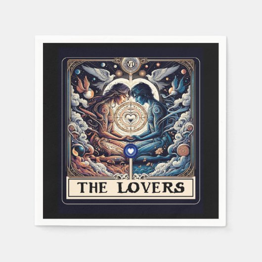 DE LIEFHEBBERS Tarot Celestial Man & Vrouw Soulmat Servet (Voorkant)
