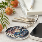 DE LIEFHEBBERS Tarot Celestial Man & Vrouw Soulmat Sleutelhanger (Voorkant Rechts)