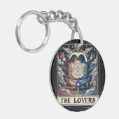 DE LIEFHEBBERS Tarot Celestial Man & Vrouw Soulmat Sleutelhanger (Voorkant Links)