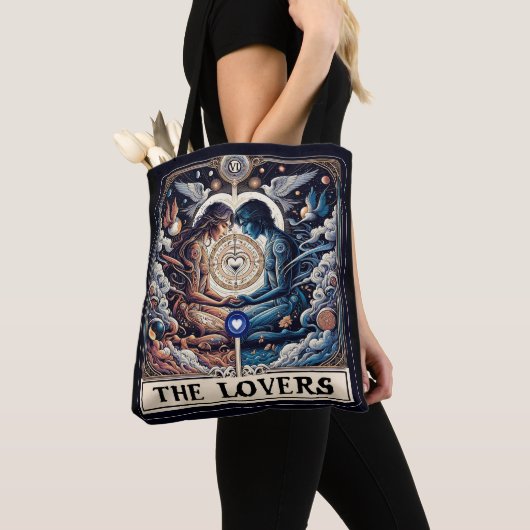 DE LIEFHEBBERS Tarot Celestial Man & Vrouw Soulmat Tote Bag (Dichtbij)