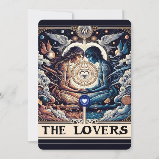 DE LIEFHEBBERS Tarot Celestial Man & Vrouw Verlovi Kaart (Voorkant)