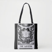 DE LIEFHEBbers Tarot Hemels Paar Zwart & Wit Tote Bag (Voorkant)