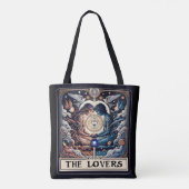 DE LIEFHEBbers Tarot Hemelse Man & Vrouw Zielsverw Tote Bag (Achterkant)