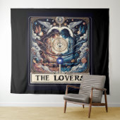 DE LIEFHEBbers Tarot Hemelse Man & Vrouw Zielsverw Wandkleed (In Situ (horizontaal))