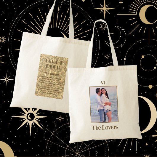 De liefhebbers Tarot Kaart Betekenis | Paar Foto Tote Bag