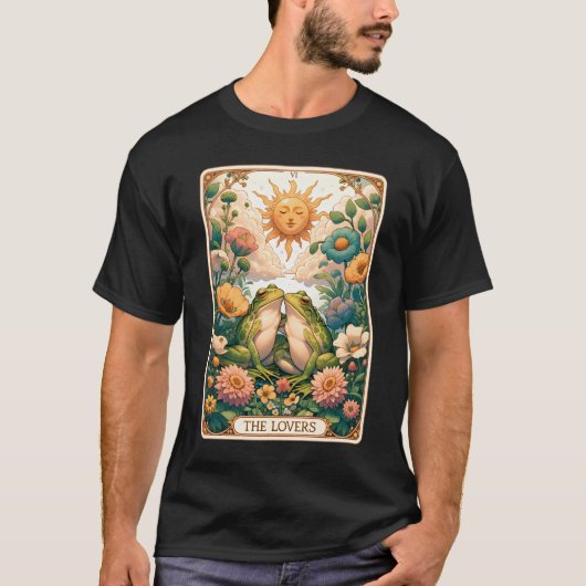 De liefhebbers Tarot Kaart Frog Goblincore estheti T-shirt (Voorkant)