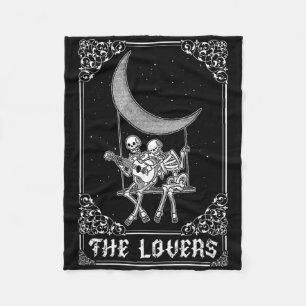 De liefhebbers Tarot Kaart Gothic Halloween Ske Fleece Deken