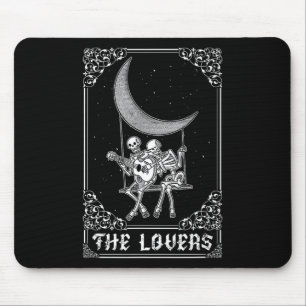 De liefhebbers Tarot Kaart Gothic Halloween Ske Muismat