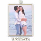 De liefhebbers Tarot Kaart | Happy Couple Foto Sticker (Voorkant)