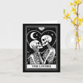 De liefhebbers Tarot Kaart - Kissing Skeletons - H (Gele Bloem)