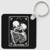 De liefhebbers Tarot Kaart Skelet Valentijn Gothic Sleutelhanger (Achterkant)