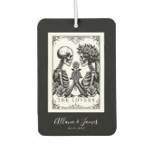 De liefhebbers Tarot Kaart Skeletten Monogram Brui Luchtverfrisser (Voorkant)