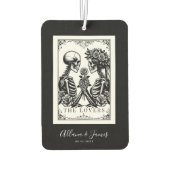 De liefhebbers Tarot Kaart Skeletten Monogram Brui Luchtverfrisser (Achterkant)