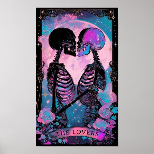 De liefhebbers Tarot Kaart Witchy Poster (Voorkant)