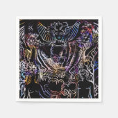 De liefhebbers Tarot Kaart zwart Servetten (Voorkant)