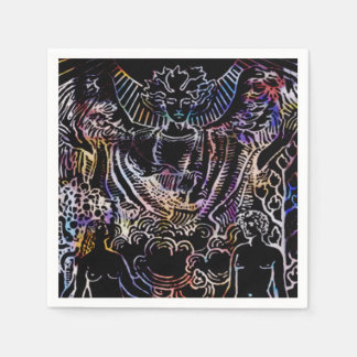 De liefhebbers Tarot Kaart zwart Servetten