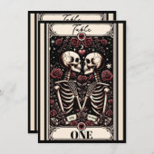 DE LIEFHEBbers Tarot Skelet Liefde Rozen Tafel Num Kaart (Voorkant / Achterkant)