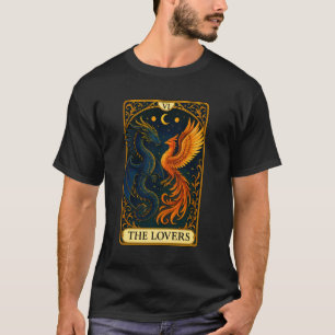 De Liefhebbers Twin Flame Phoenix Draak Tarotkaart T-shirt