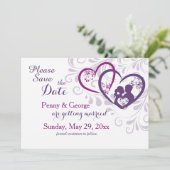 De liefjes bewaren de Aankondiging van de Datum (Staand voorkant)