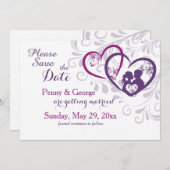 De liefjes bewaren de Aankondiging van de Datum (Voorkant / Achterkant)