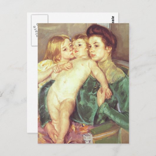 De liefkozing briefkaart (Voorkant / Achterkant)