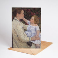 De liefkozing van het kind | Mary Cassatt 