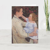 De liefkozing van het kind | Mary Cassatt Kaart (Voorkant)