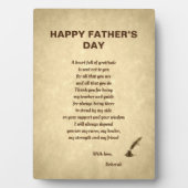 De lieflijk gepersonaliseerde Dag van de Vader Fotoplaat (voorkant)