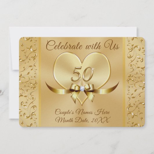 De liefste 50ste uitnodiging tot het Jubileum van  (Voorkant)