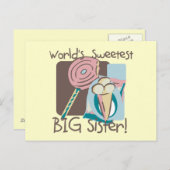 De liefste grote zuster van de wereld briefkaart (Voorkant / Achterkant)